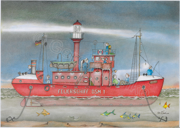 Kunstdruck Feuerschiff