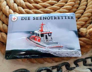 Geprägtes Blechschild ,,Seenotrettungsboot Romy Frank"