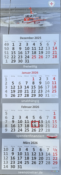 Viermonats-Kalender 2026