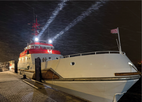Klappkarte "Seenotrettungskreuzer Hermann Marwede" (385)