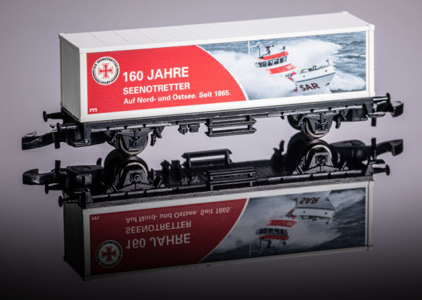 Märklin Containerwagen Spur Z 160 Jahre Seenotretter"